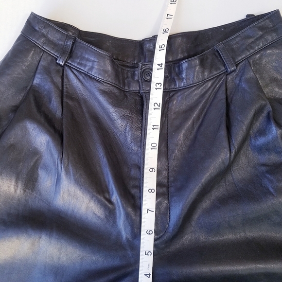 Reformation | Leather Stevie Tapered Leg Crop Pants L - Picture 9 of 12